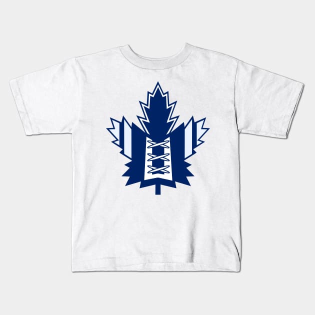 Maple Leaf Hockey Jersey Kids T-Shirt by SteamboatJoe